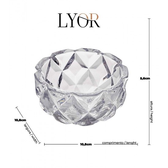 Bowl 11x5,5cm De Cristal Ecológico Deli Diamond